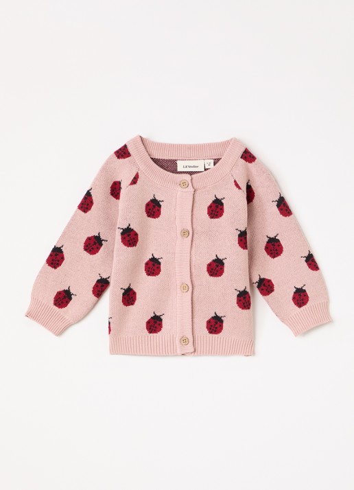 Lil 'Atelier NBFLulio fijngebreid vest met ingebreid patroon