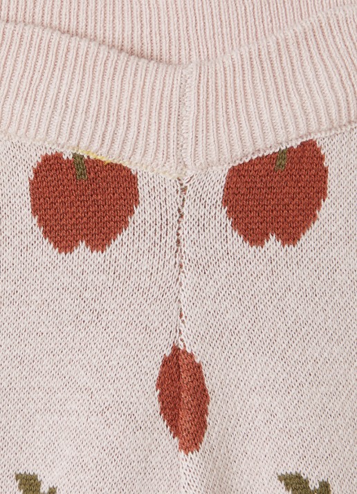Lil 'Atelier NBFLulio fijngebreide legging met print - detail lichtroze