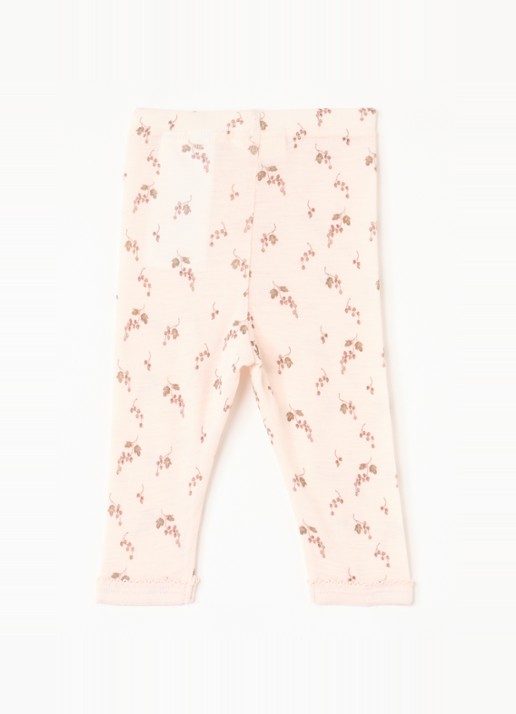 Lil 'Atelier NBFNoel legging van merino wol  - voorkant 2 lichtroze