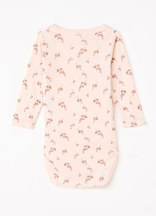 Lil 'Atelier NBFNoel Nia romper van merino wol - voorkant 2 lichtroze