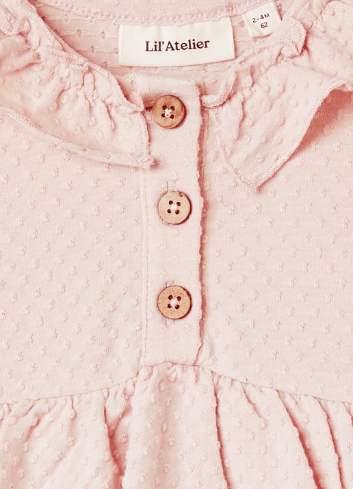 Lil 'Atelier NBFNoel tuniekjurk met structuur - detail roze