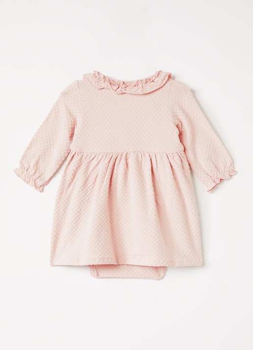Lil 'Atelier NBFNoel tuniekjurk met structuur - voorkant 3 roze