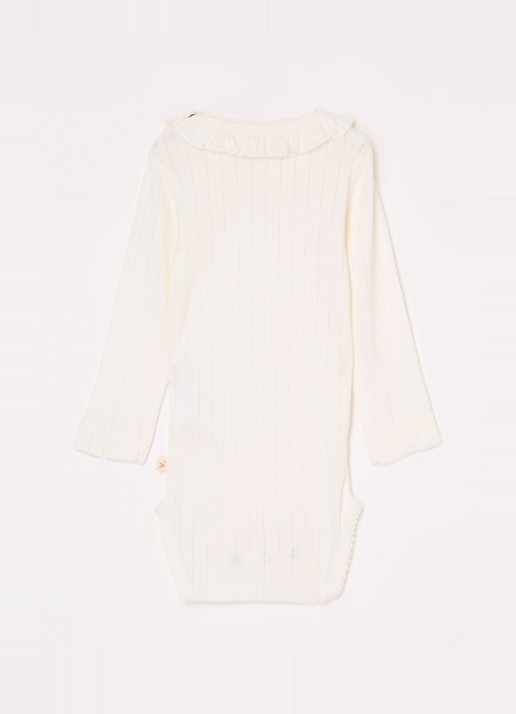 Lil 'Atelier NBFRachel romper in  katoenblend - voorkant 2 gebroken wit