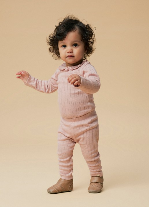 Lil 'Atelier NBFRachel romper met ruches - voorkant 3 roze