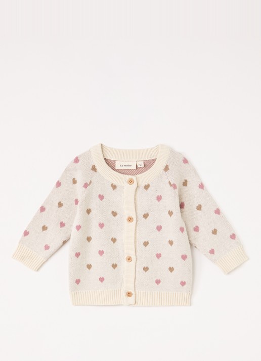 Lil 'Atelier NBFSaran fijngebreid vest met ingebreid patroon