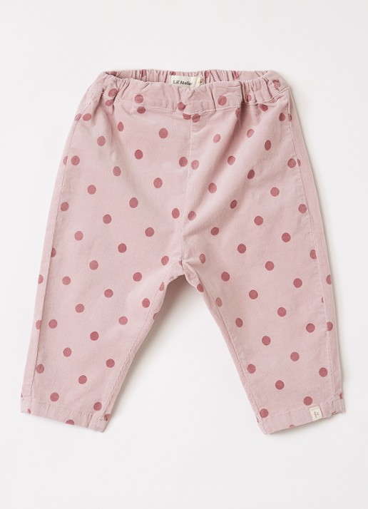 Lil 'Atelier NBFSomba straight fit broek met stippenprint
