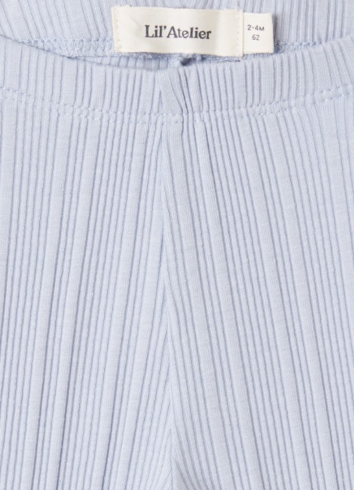 Lil 'Atelier NBFTansy legging met ribstructuur - detail 3 lichtblauw