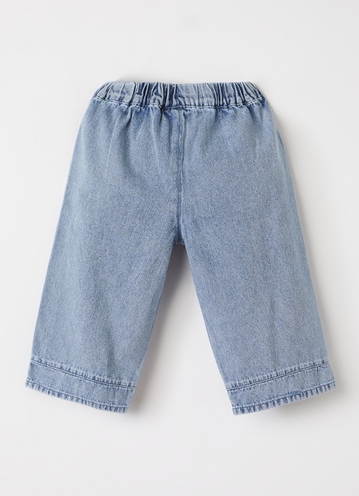 Lil 'Atelier NBFTaya straight leg jeans  - voorkant 2 indigo