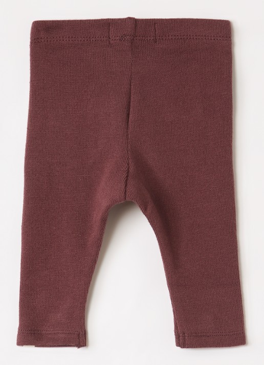 Lil 'Atelier NBFThora fijngebreide legging - voorkant 3 bordeauxrood