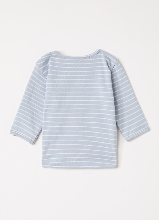 Lil 'Atelier NBMBaja longsleeve met streepprint - voorkant 2 blauw