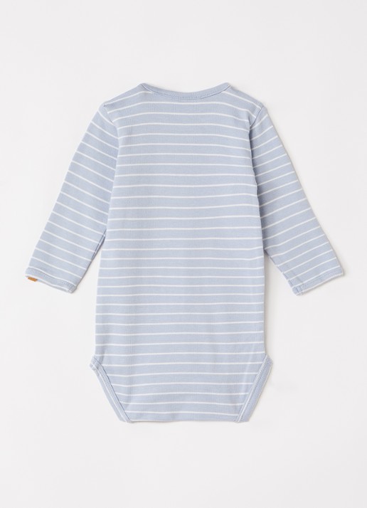Lil 'Atelier NBMBaja romper met streepprint - voorkant 2 blauw