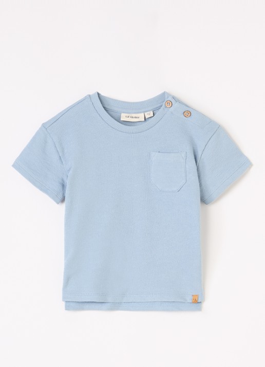 Lil 'Atelier NBMDias T-shirt met structuur en borstzak