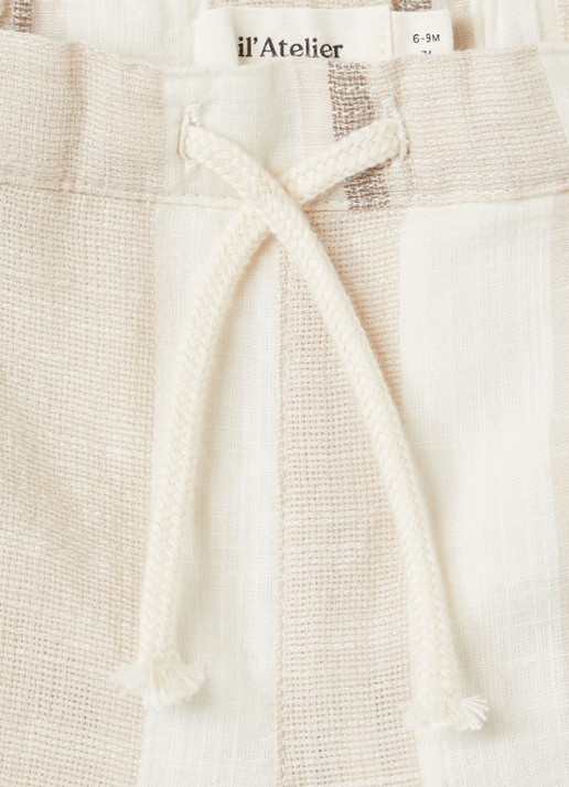 Lil 'Atelier NBMFibert loose fit korte broek - detail 3 ivoor