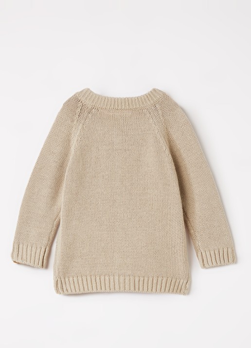 Lil 'Atelier NBMFogon grofgebreid vest - achterkant 3 beige