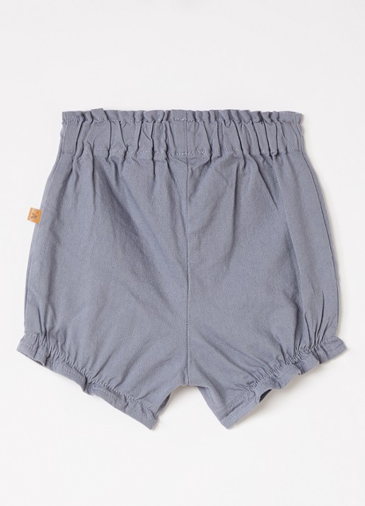 Lil 'Atelier NBMFredrik loose fit korte broek - voorkant 4 grijs