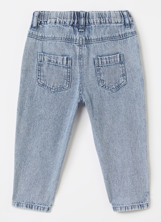 Lil 'Atelier NBMFunda tapered jeans - voorkant 3 indigo