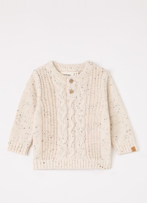 Lil 'Atelier NBMGalto Kai kabelgebreide trui met ronde hals