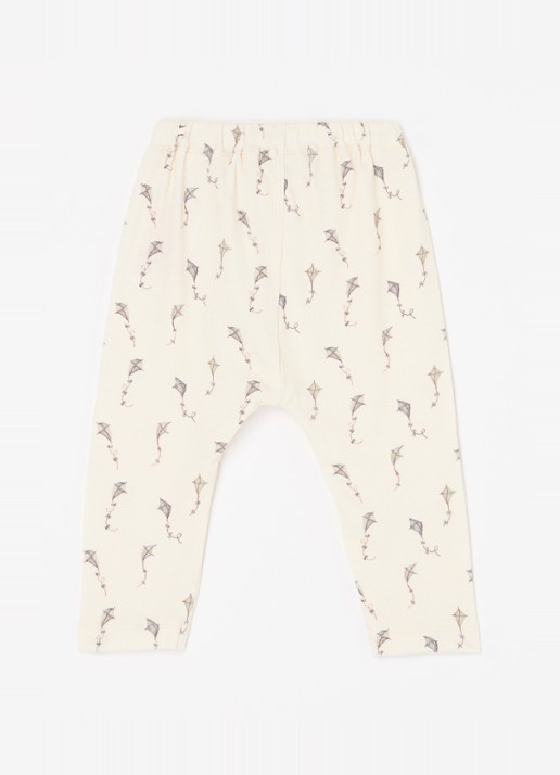 Lil 'Atelier NBMGavo tapered fit joggingbroek in  katoenblend - voorkant 2 beige