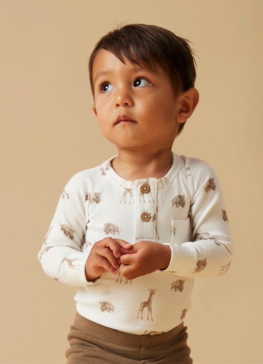 Lil 'Atelier NBMGayo Elm romper met print - detail 2 gebroken wit