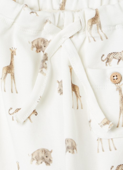 Lil 'Atelier NBMGayo legging met print - detail 3 gebroken wit