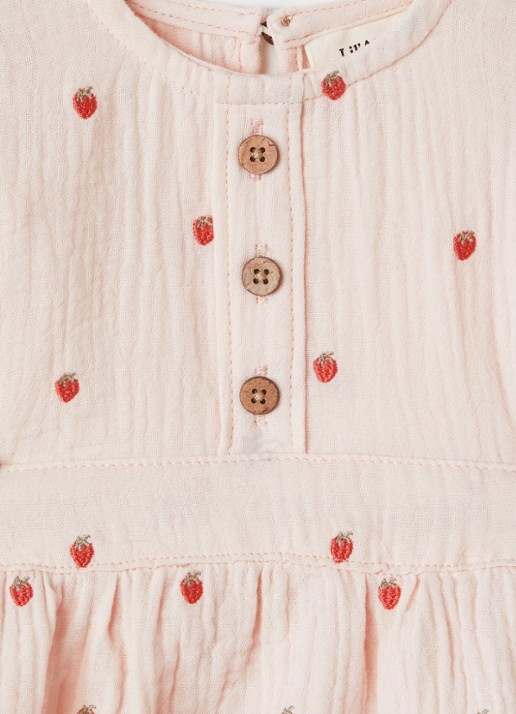 Lil 'Atelier NBMHitos tuniekjurk met print - detail 3 lichtroze