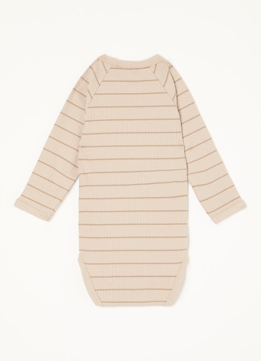 Lil 'Atelier NBMKail romper van  katoen - voorkant 2 donkerbeige