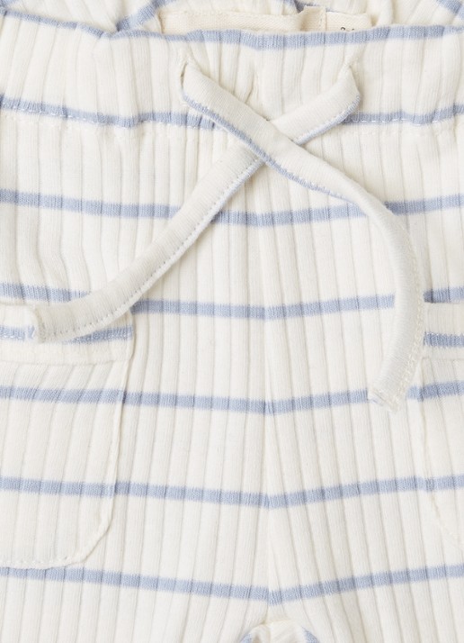 Lil 'Atelier NBMKail straight fit babybroek met streepprint - detail 3 gebroken wit