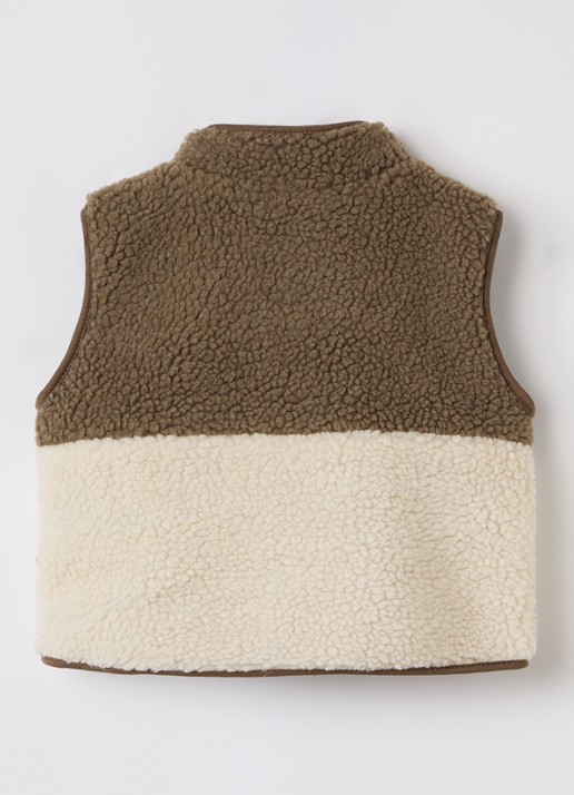 Lil 'Atelier NBMLayo bodywarmer van teddy - achterkant bruin