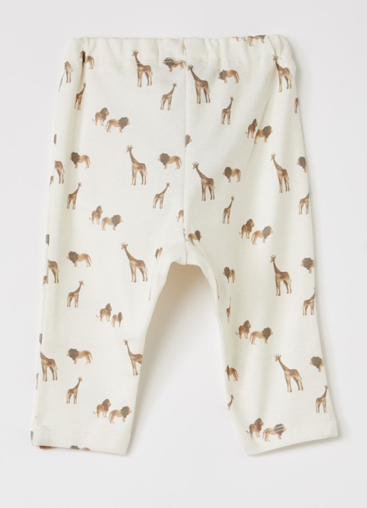 Lil 'Atelier NBMLayo legging met print - voorkant 3 creme