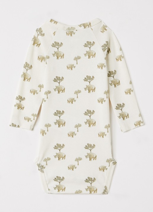 Lil 'Atelier NBMLAyo romper met print - achterkant 3 gebroken wit