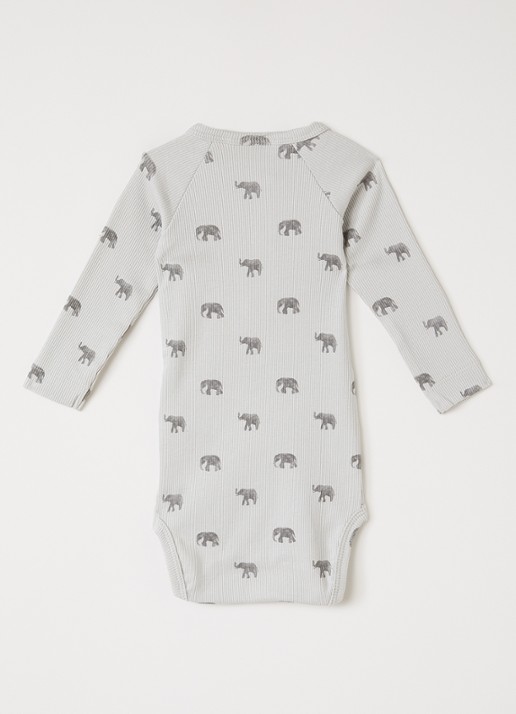 Lil 'Atelier NBMLAyo romper met print - voorkant 2 lichtgrijs