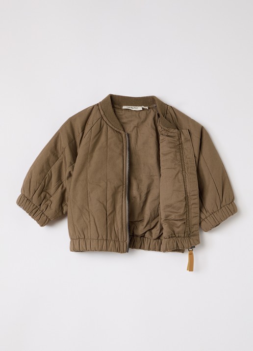Lil 'Atelier NBMLio gewatteerd bomberjack - voorkant 2 bruin