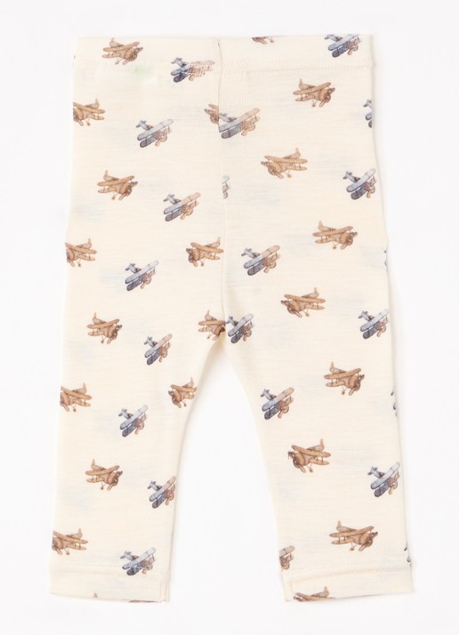 Lil 'Atelier NBMNalu legging in merino wolblend - achterkant creme