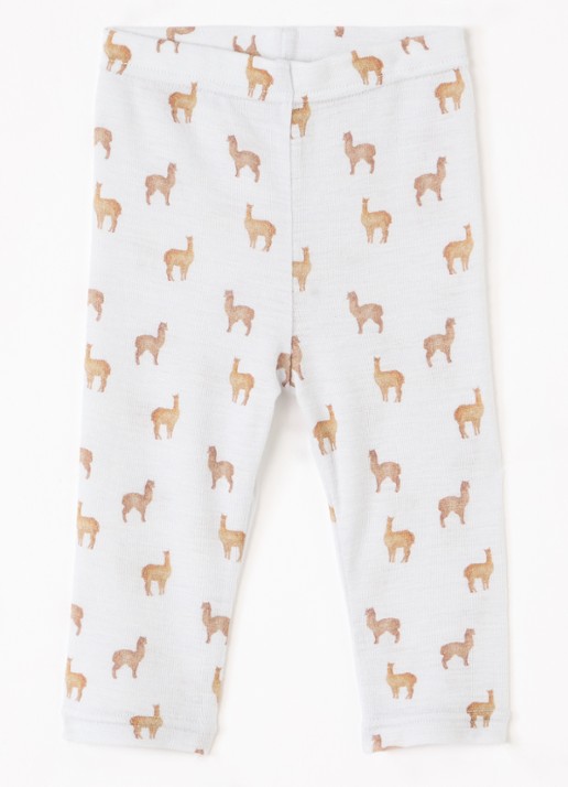 Lil 'Atelier NBMNoel legging van merino wol - voorkant 3 lichtblauw