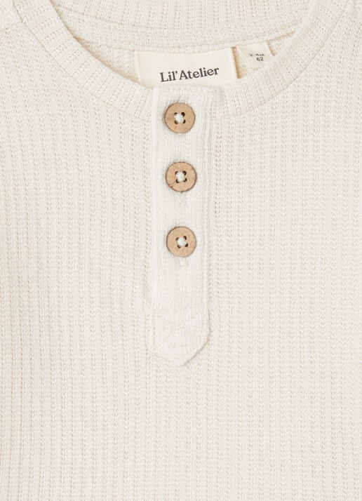 Lil 'Atelier NBMNort longsleeve met structuur - detail ivoor