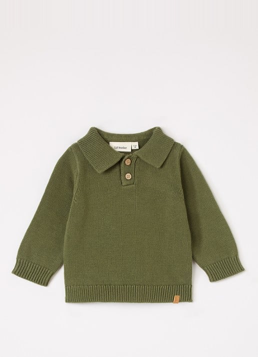 Lil 'Atelier NBMOlo fijngebreide trui met polokraag