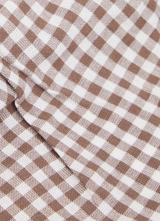 Lil 'Atelier NBMTallula Bib sjaal met ruitdessin - detail lichtbruin