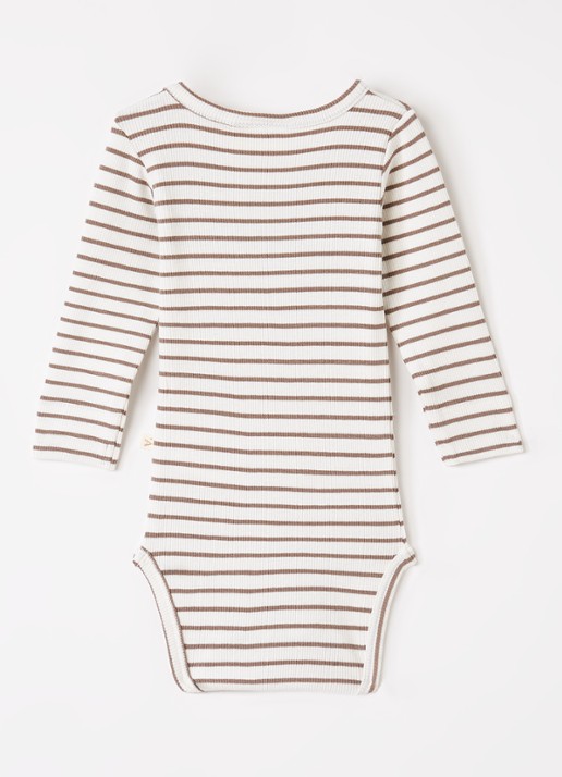 Lil 'Atelier NBMTonto Tor romper met streepprint - voorkant 2 gebroken wit