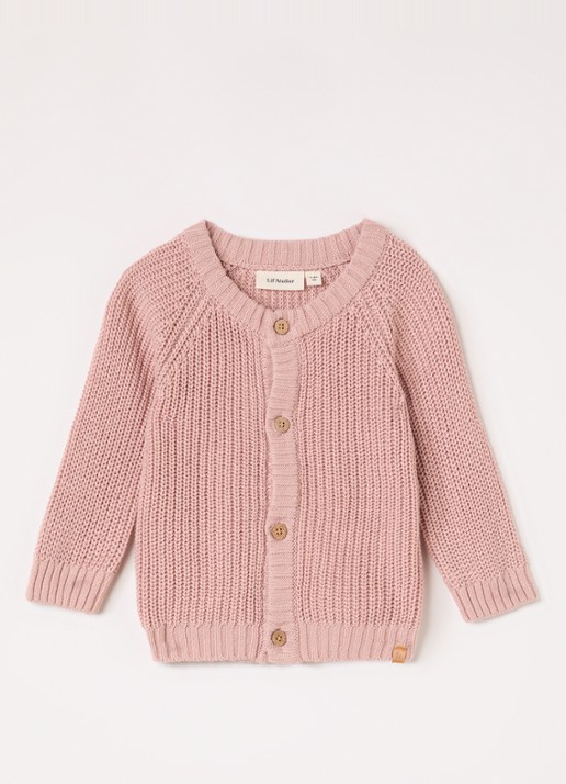 Lil 'Atelier NBNEmlen grofgebreid vest met ronde hals