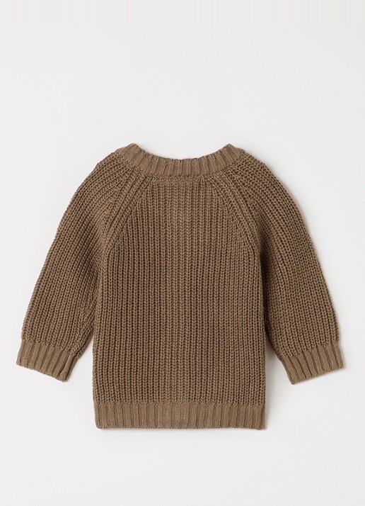 Lil 'Atelier NBNEmlen ribgebreid vest - achterkant 3 zand