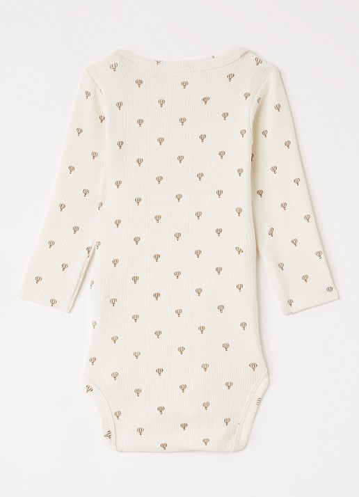 Lil 'Atelier NBNGago Kim romper met print - voorkant 2 gebroken wit