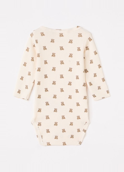 Lil 'Atelier NBNGayo Elo romper met print - voorkant 2 creme