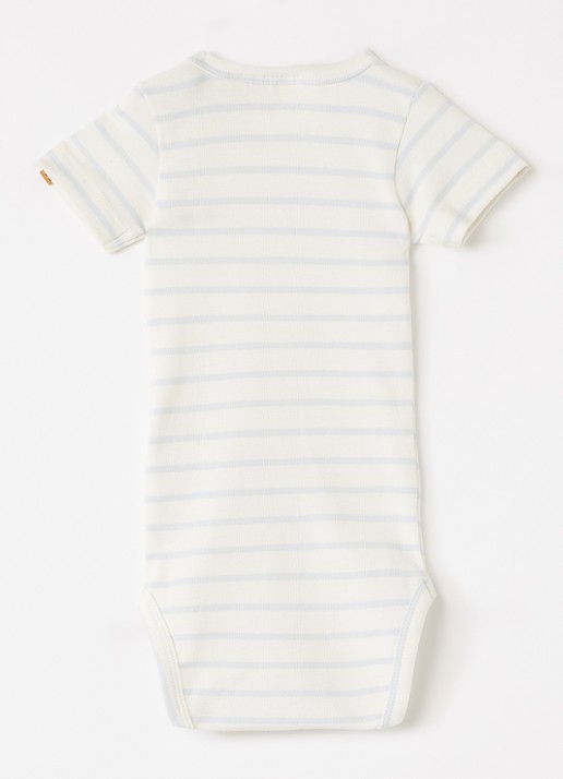 Lil 'Atelier NBNGeo romper met streepprint - voorkant 2 ivoor