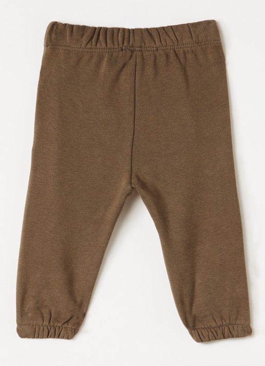 Lil 'Atelier NBNIlondon tapered fit joggingbroek met steekzakken - voorkant 2 lichtbruin