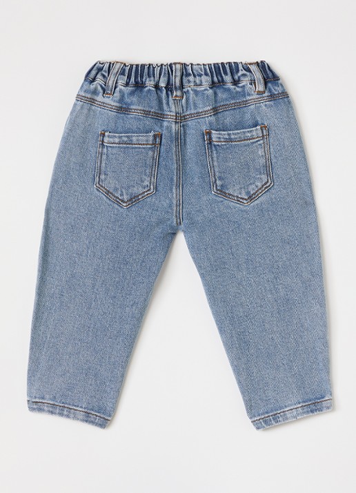 Lil 'Atelier NBNKarole loose fit jeans - voorkant 2 indigo