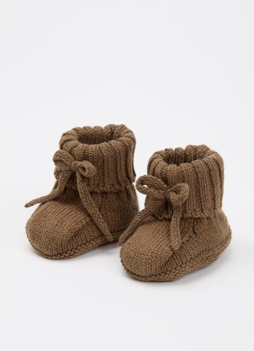 Lil 'Atelier NBNLaguna gebreide babyslofjes in katoenblend