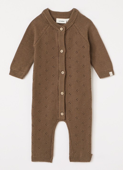 Lil 'Atelier NBNLaguna grofgebreid babypak met opengewerkt dessin
