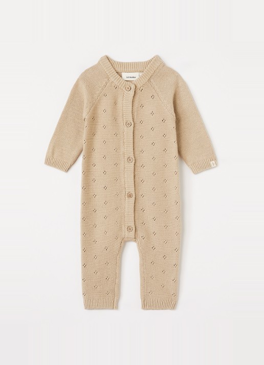 Lil 'Atelier NBNLaguna grofgebreid babypak met opengewerkt dessin