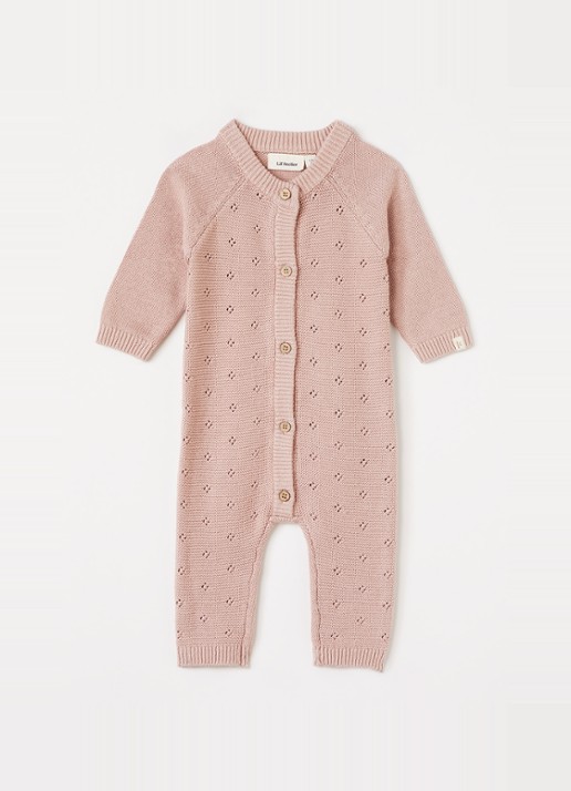 Lil 'Atelier NBNLaguna grofgebreid babypak met opengewerkt dessin