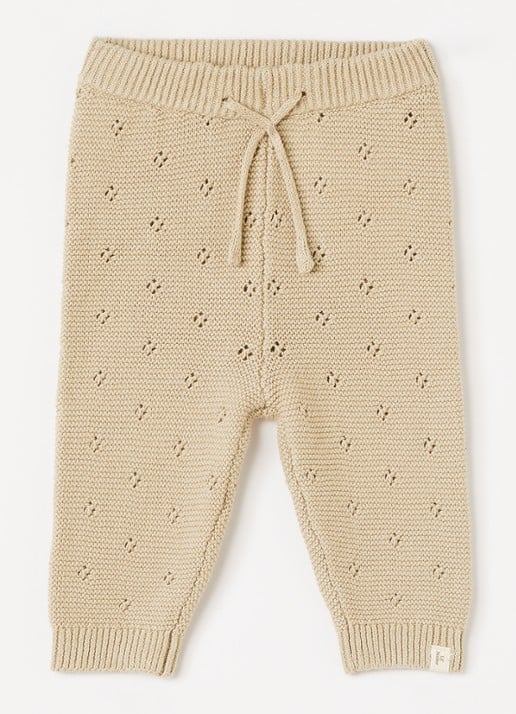 Lil 'Atelier NBNLaguna grofgebreide babybroek met opengewerkt dessin